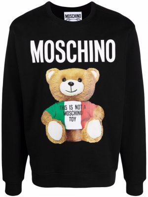 Толстовка Teddy Bear с логотипом Moschino. Цвет: черный