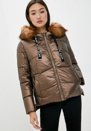 Куртка утепленная B.Style. Цвет: коричневый