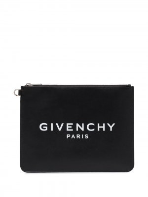 Клатч с логотипом Givenchy. Цвет: черный
