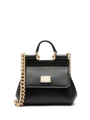 Маленькая сумка-тоут Sicily Dolce & Gabbana. Цвет: черный