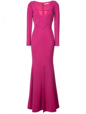 Вечернее платье Darlene Zac Posen. Цвет: розовый
