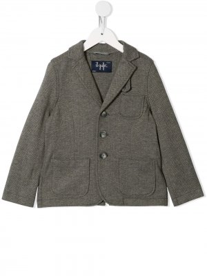 Приталенный однобортный пиджак Il Gufo. Цвет: серый