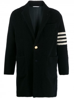 Пальто с полосками 4-Bar Thom Browne. Цвет: синий