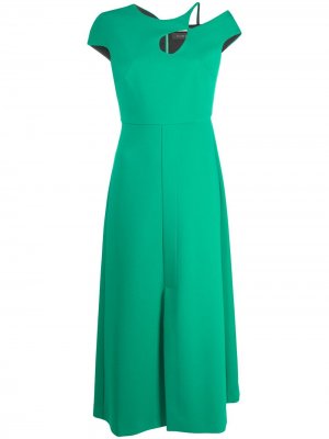 Платье с вырезами Roland Mouret. Цвет: зеленый