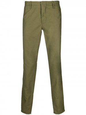Узкие брюки чинос Incotex. Цвет: зеленый