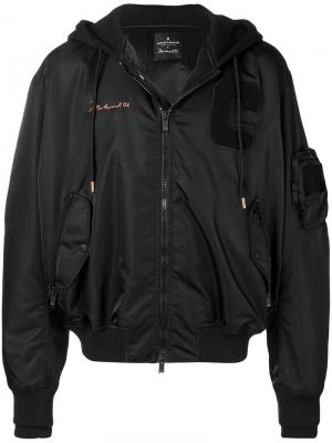 Куртка-бомбер с капюшоном Marcelo Burlon County of Milan. Цвет: черный