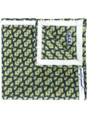 Карманный платок с мелким принтом Fefè. Цвет: зелёный
