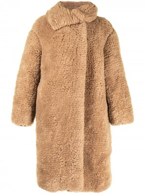 Пальто Teddy pre-owned Hermès. Цвет: коричневый