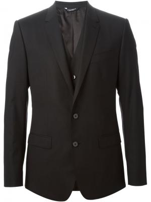 Классический костюм с жилеткой Dolce & Gabbana. Цвет: черный