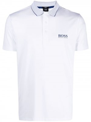 Рубашка поло с логотипом BOSS. Цвет: белый