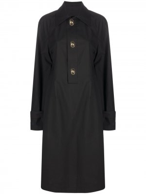 Платье-рубашка с длинными рукавами Bottega Veneta. Цвет: коричневый