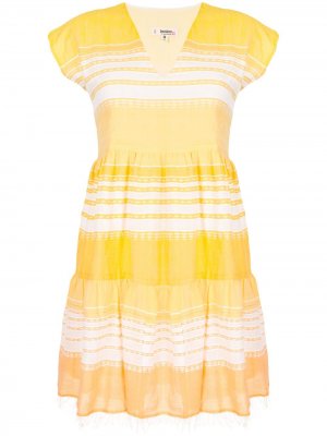 Пляжное платье в полоску lemlem. Цвет: желтый