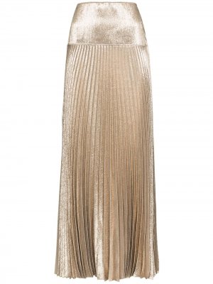 Плиссированная юбка макси с эффектом металлик Chloé. Цвет: золотистый