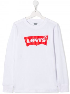 Levis Kids толстовка с логотипом Levi's. Цвет: белый