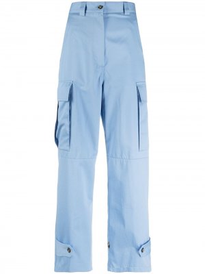 Укороченные брюки с завышенной талией MSGM. Цвет: синий