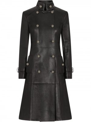 Пальто на пуговицах Dolce & Gabbana. Цвет: черный