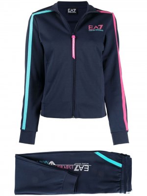Спортивные брюки с логотипом Ea7 Emporio Armani. Цвет: синий
