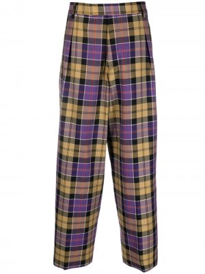 Клетчатые брюки строгого кроя Vivienne Westwood. Цвет: фиолетовый