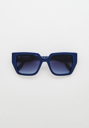 Очки солнцезащитные Karl Lagerfeld. Цвет: синий