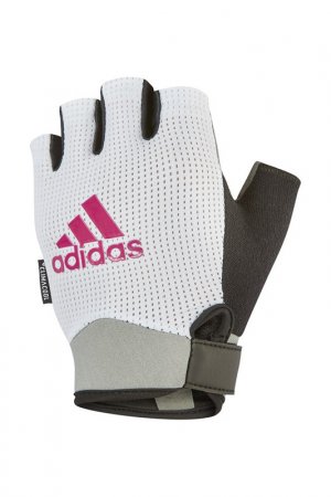 Перчатки для фитнеса ADIDAS. Цвет: белый