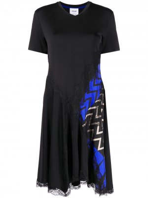 Платье-футболка со вставками из коллаборации с Koche Emilio Pucci. Цвет: черный