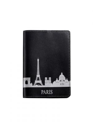 Обложка для паспорта, Города принт Paris Domenico Morelli. Цвет: черный