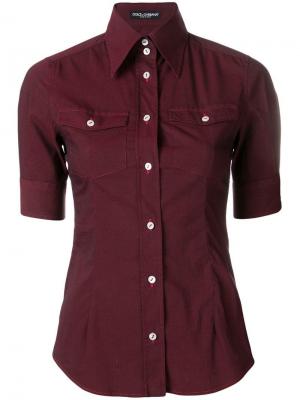 Рубашка с короткими рукавами 1990-х годов Dolce & Gabbana Pre-Owned. Цвет: красный