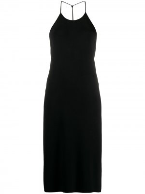 Платье из джерси с вырезом халтер и открытой спиной Bottega Veneta. Цвет: черный
