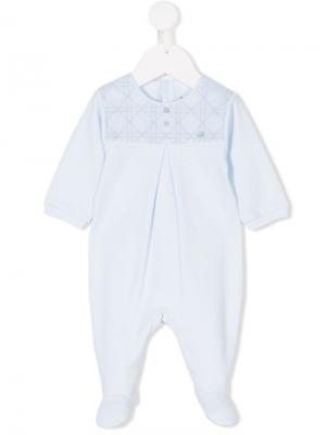 Пижама с прошитыми деталями Baby Dior. Цвет: синий