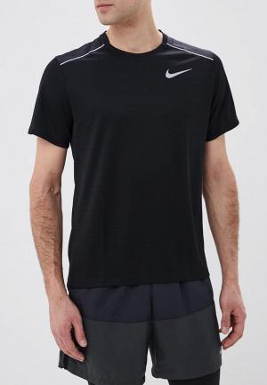 Футболка спортивная Nike. Цвет: черный