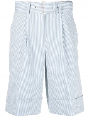 Полосатые шорты с поясом Peserico. Цвет: синий