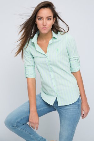 Рубашка U.S. Polo Assn.. Цвет: зеленый