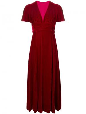 Платье с короткими рукавами William Vintage. Цвет: красный