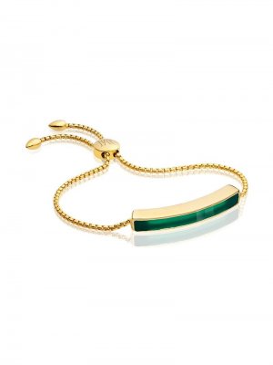 GP Baja Green Onyx bracelet Monica Vinader. Цвет: зеленый