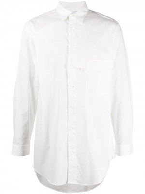 Длинная рубашка с накладным карманом Y-3. Цвет: белый