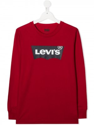 Levis Kids толстовка с логотипом Levi's. Цвет: красный