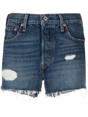 Levis джинсовые шорты с эффектом потертости Levi's. Цвет: синий
