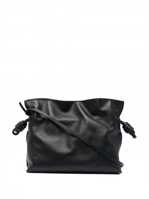 Клатч Flamenco с кулиской LOEWE. Цвет: черный