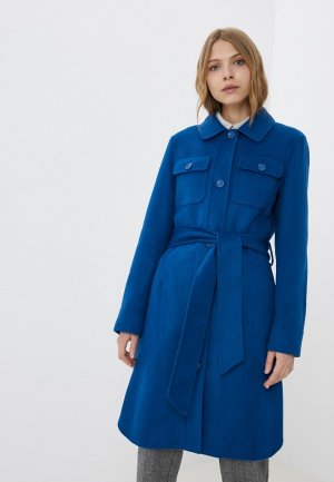 Пальто Marks & Spencer. Цвет: синий