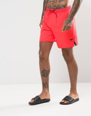 Красные шорты для плавания с логотипом-галочкой  Core NESS7424631 Nike. Цвет: красный