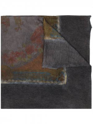 Объемный шарф с принтом Avant Toi. Цвет: серый