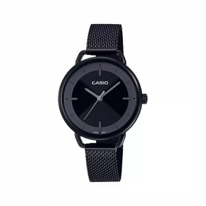 Аналоговые женские черные часы, Black Analog Women s Watch, Casio