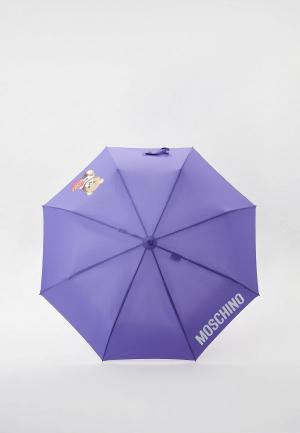 Зонт складной Moschino. Цвет: фиолетовый