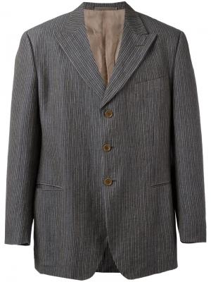 Пиджак в полоску Romeo Gigli Vintage. Цвет: серый