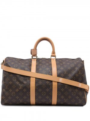 Дорожная сумка Keepall Bandouliere 45 2000-х годов Louis Vuitton. Цвет: коричневый