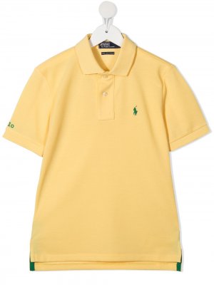 Рубашка поло с вышивкой Polo Ralph Lauren Kids. Цвет: желтый