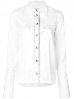 Рубашка с контрастной строчкой Khaite. Цвет: белый