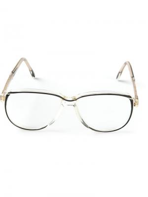 Большие очки Yves Saint Laurent Pre-Owned. Цвет: черный