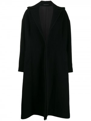 Пальто свободного кроя Yohji Yamamoto. Цвет: черный