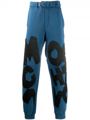 Спортивные брюки с логотипом Moschino. Цвет: синий